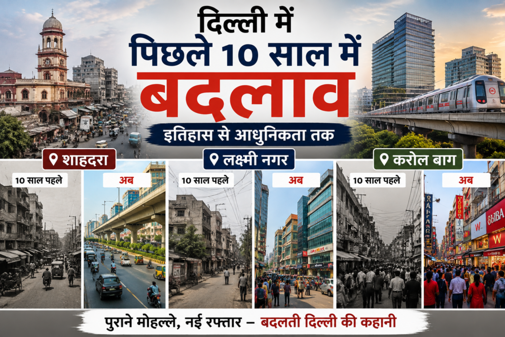 शाहदरा, लक्ष्मी नगर और करोल बाग में पिछले 10 साल में बदली दिल्ली की तस्वीर