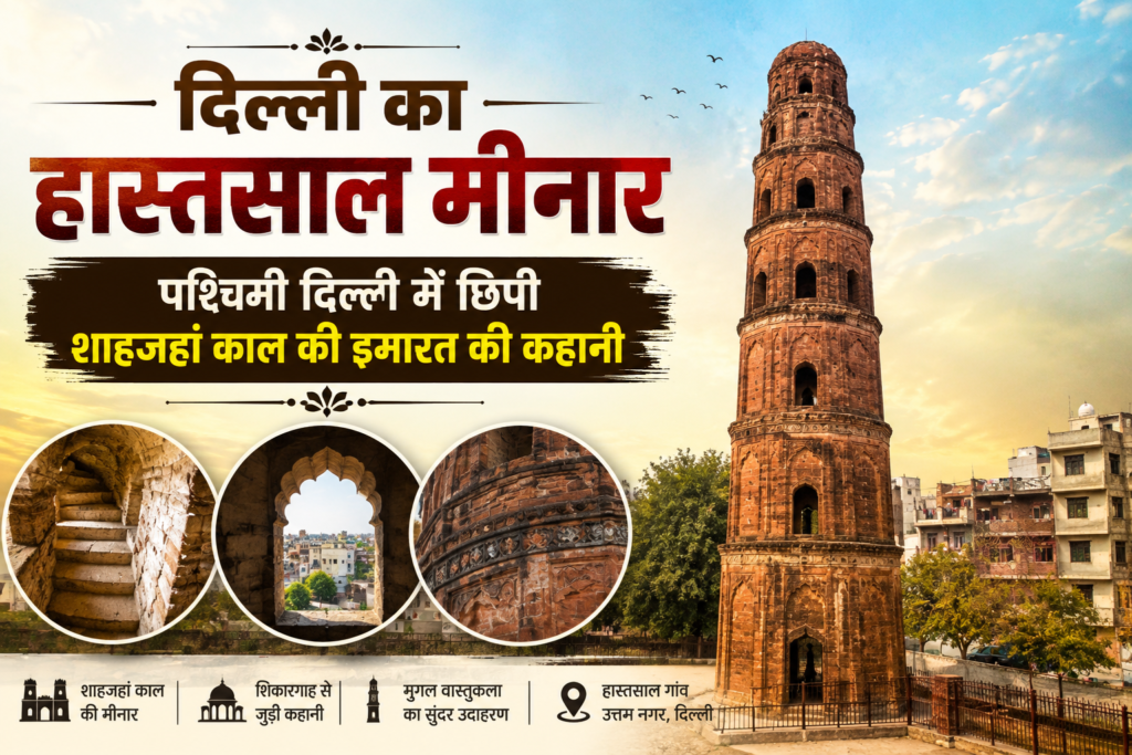हास्तसाल मीनार दिल्ली की ऐतिहासिक मुगलकालीन इमारत