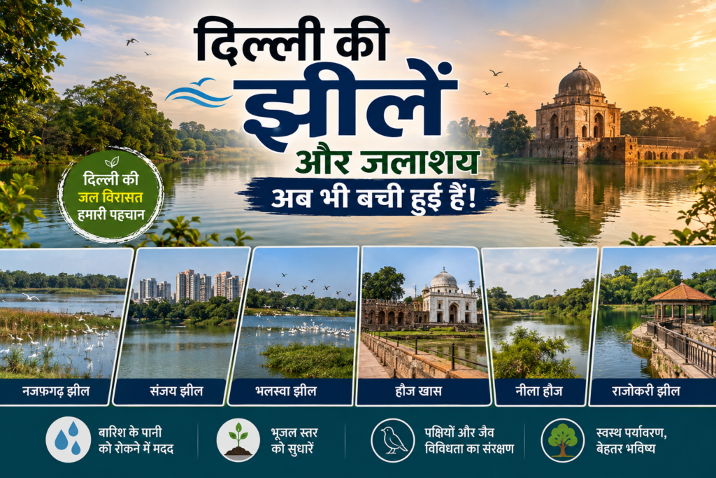 दिल्ली की प्रमुख झीलें और जलाशय